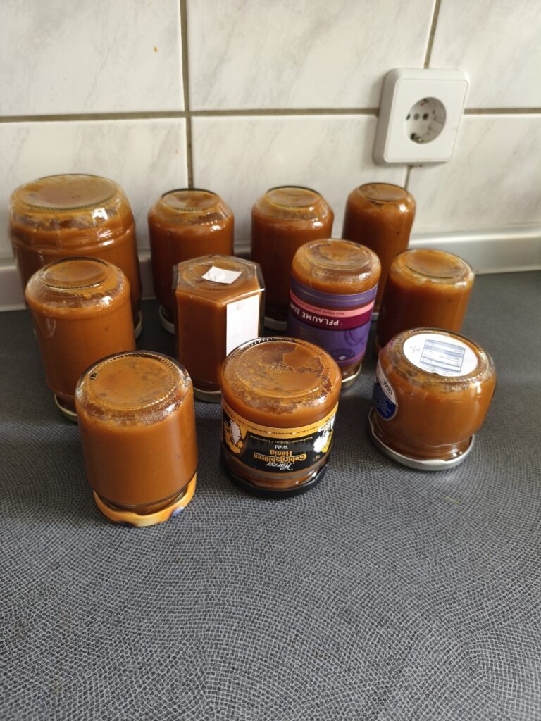 Chilipasten direkt nach der Zubereitung